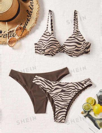 Set costum de baie Shein, mix culori