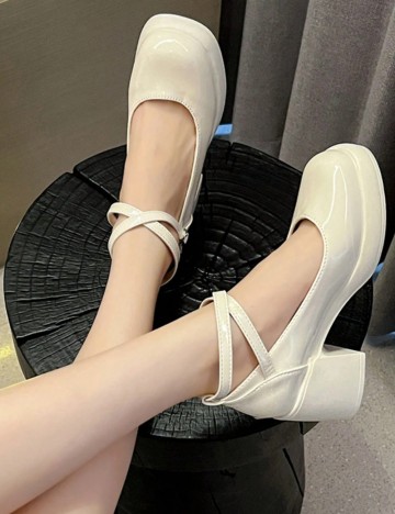 Pantofi cu toc Shein, bej