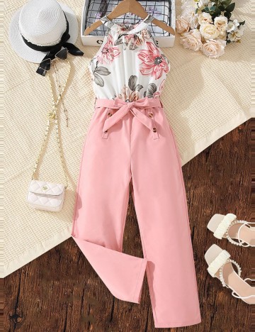 Salopetă lungă Shein, roz