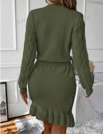 Rochie midi Shein, verde