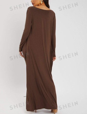 Cardigan lung Shein, maro