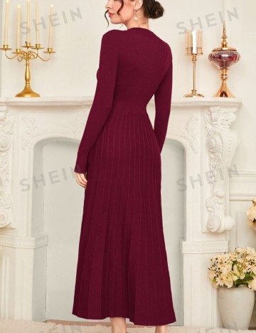Rochie midi Shein, vișiniu