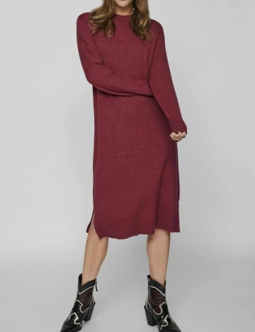 Rochie midi Vila, vișiniu