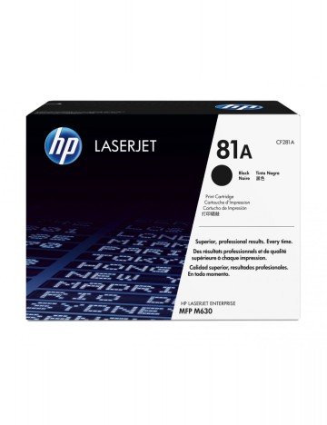 Cartuş de toner LaserJet original 81A HP, negru