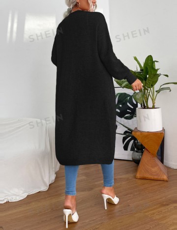 Cardigan lung Shein, negru