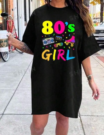 Rochie mini Shein Curve+, mix culori