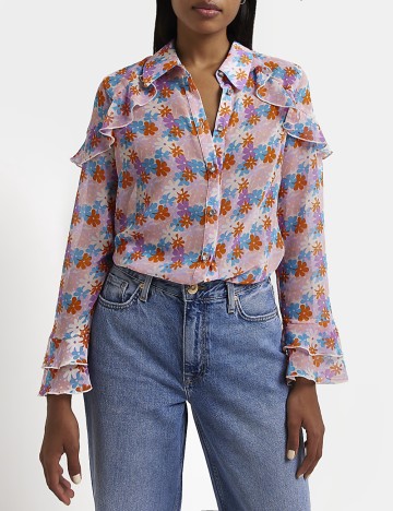 Cămașă casual River Island, mix culori