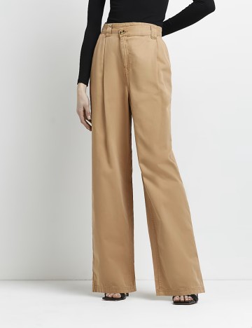 Pantaloni evazați River Island, camel