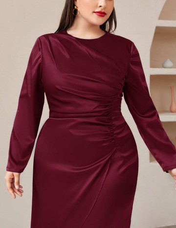 Rochie maxi Shein Curve+, vișiniu