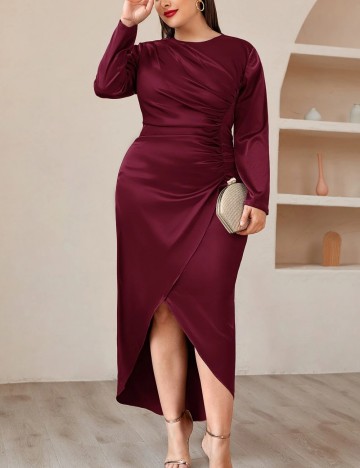 Rochie maxi Shein Curve+, vișiniu