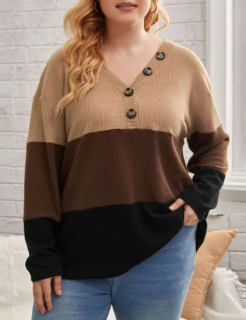 Bluză Shein Curve+, mix culori