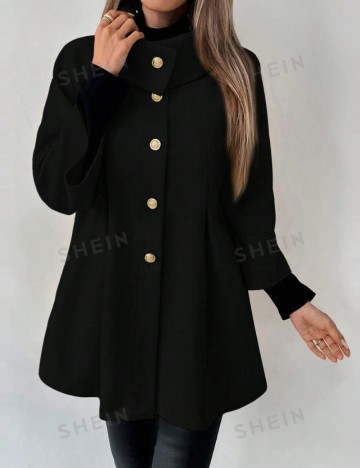 Palton de primăvară-toamnă Shein, negru