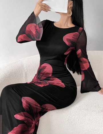 Rochie midi Shein, mix culori