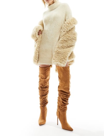 Rochie mini ASOS, crem