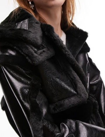 Palton Topshop, negru