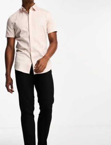 Cămașă cu mânecă scurtă ASOS, roz