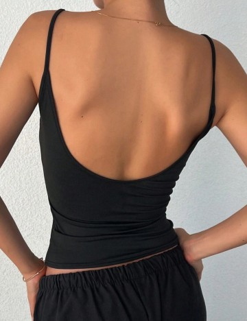 Top Shein DAZY, negru