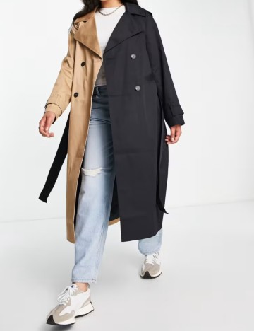 Trench ASOS, mix culori