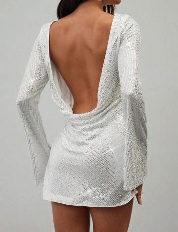 Rochie mini Shein, argintiu