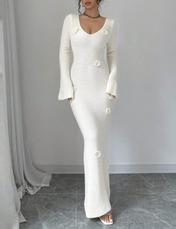 Rochie maxi Shein, alb