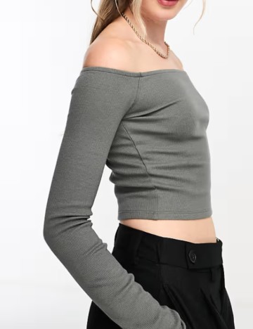 Bluză Pull&Bear, gri inchis