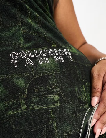Rochie mini Collusion, verde