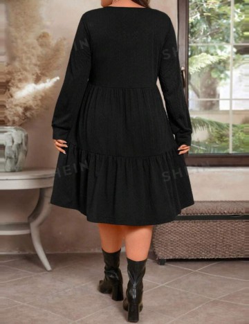Rochie midi Shein Curve+, negru