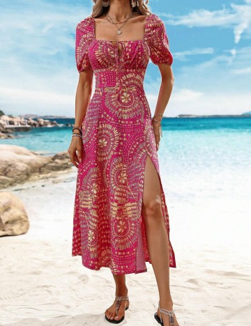 Rochie midi Shein, mix culori