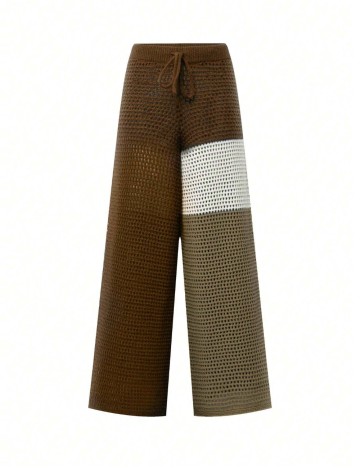 Pantaloni de plajă Shein, maro