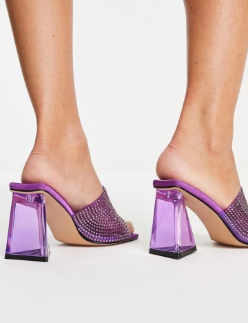 Sandale Cu Toc Topshop, mov
