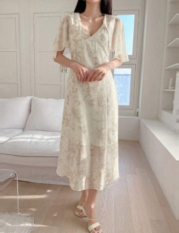 Rochie midi Shein, crem