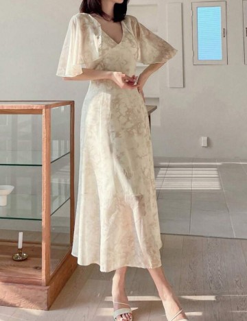 Rochie midi Shein, crem