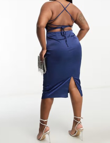 Rochie midi NAANAA, bleumarin