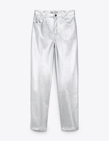 Pantaloni Zara, argintiu