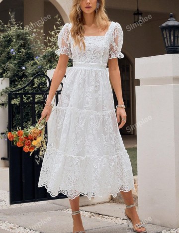 Rochie maxi Shein, alb