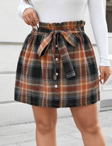 Fustă mini Shein Curve+, mix culori