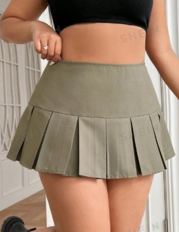 Fustă Shein Curve+, verde