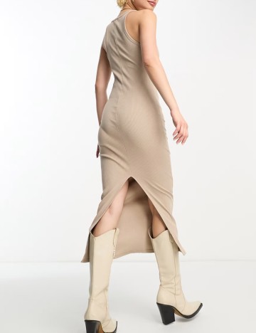 Rochie midi Bershka, bej
