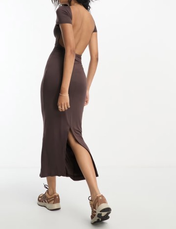Rochie midi ASOS, maro
