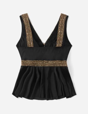 Top de baie Shein Curve+, negru