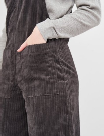 Salopetă lungă Pull&Bear, gri inchis