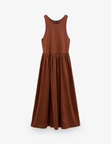 Rochie maxi Zara, maro ciocolata
