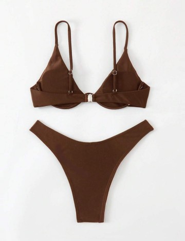 Costum de baie Shein, maro
