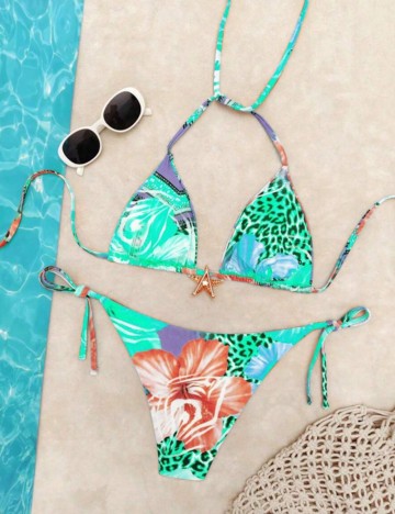 Costum de baie Shein, mix culori