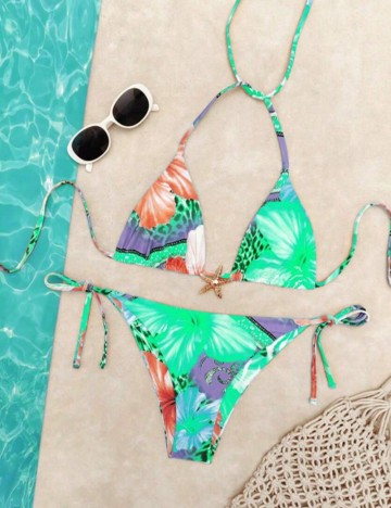 Costum de baie Shein, mix culori