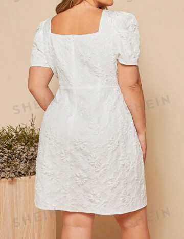 Rochie mini Shein Curve+, alb