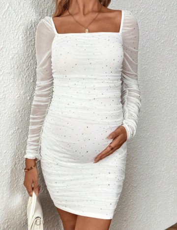 Rochie de ocazie Shein, alb