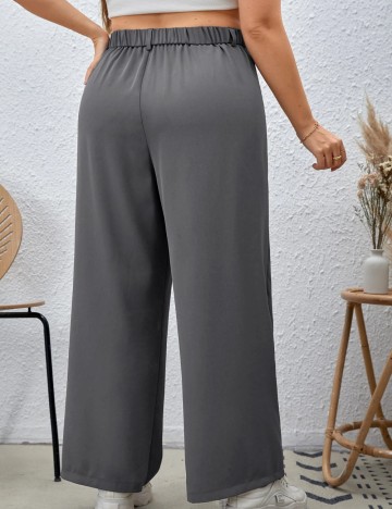 Pantaloni Shein Curve+, gri