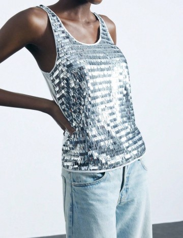 Maiou casual Shein, argintiu