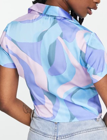 Cămașă cu mânecă scurtă ASOS, mix culori